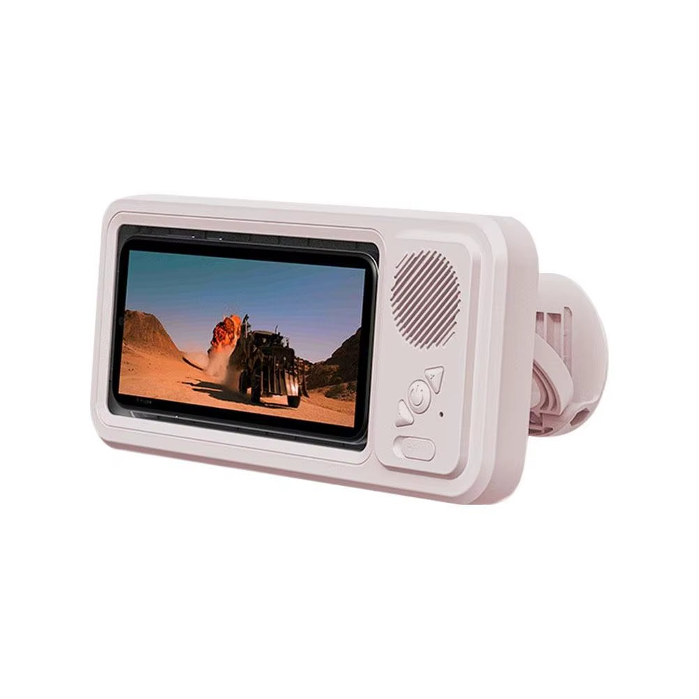 Shower Phone Holder with Bluetooth Speaker IPX4 Waterproof Anti-Fog Touch Screen Wall Mount Phone Holder for Shower Bathroom